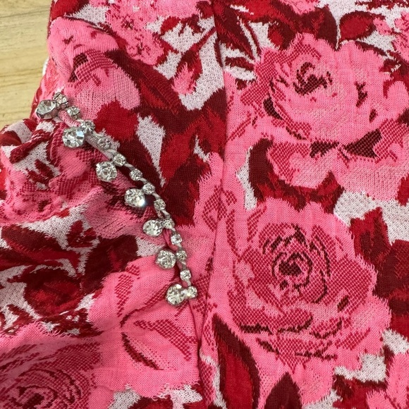 Zara pink white floral jacquard mini dress - Picture 13 of 14